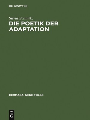 cover image of Die Poetik der Adaptation